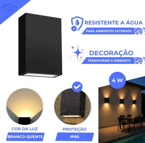 Arandelas dois fachos ? preta