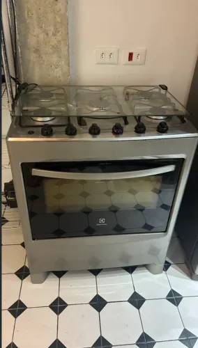 Fogão 5 bocas eletrolux - adaptado gas encanado