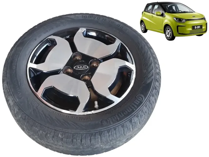 Roda C/ Pneu 165/70 R14 Aro 14 Jac E-js1 2023 Original 