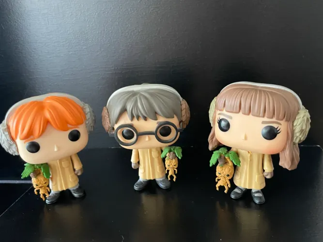 Funko Pop Trio Herbologia Harry Potter, Rony Weasley e Hermione Granger