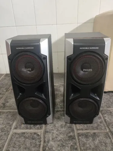 Par de Caixinha de Som Philips FWM996, 3ohms, funcionando, envio Olx Pay