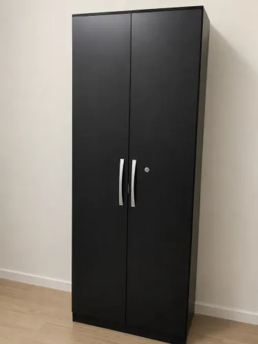 Armário Multiuso / Guarda-roupa Preto - 2 Portas