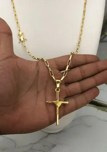 Joia de alto padrão banhada a 13 banhos de ouro 18k 750 com 2 anos  de GARANTIA 