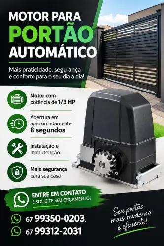 Motor para Portão Automático 1/3 HP - Instalação e Manutenção