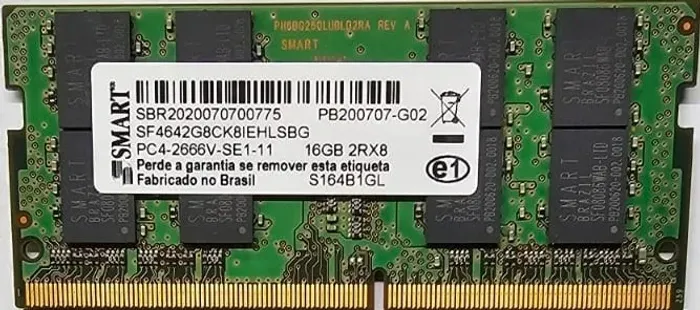 Memória RAM Notebook Smart 16GB DDR4 2666MHz (Original)