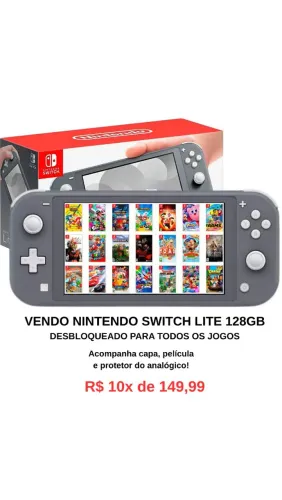 Nintendo Switch Lite Desbloqueado 128gb