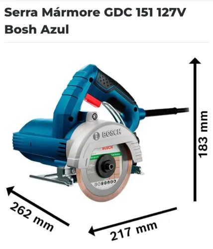 Vendo Serra Mármore GDC 151 127V Bosh azul<br>