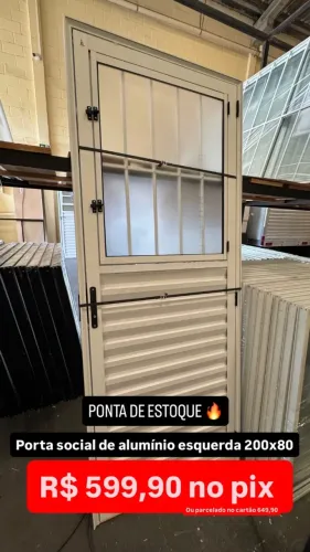 Portas de Alumínio Completa - Pontas de Estoque