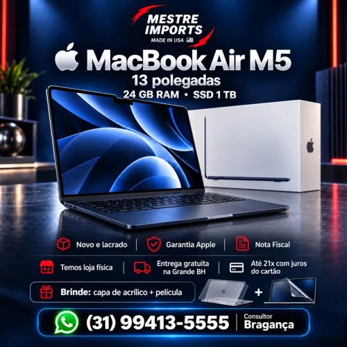MacBook Air M5 13 24GB RAM SSD 1TB Lacrado com Brindes