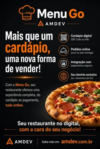 Cardápio digital para restaurantes, hamburguerias, pizzaria, etc