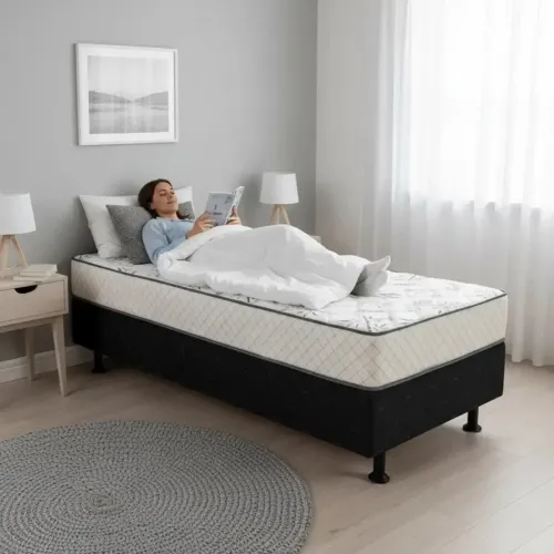 Cama Box Monaco Solteiro Ortopédica 88x188x50cm / entrega hoje