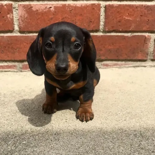 Dachshund Femea adorável crianças amam 