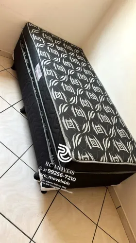 Cama box de solteiro Bibox 88x1.88 com Auxiliar D33 Direto da Fábrica