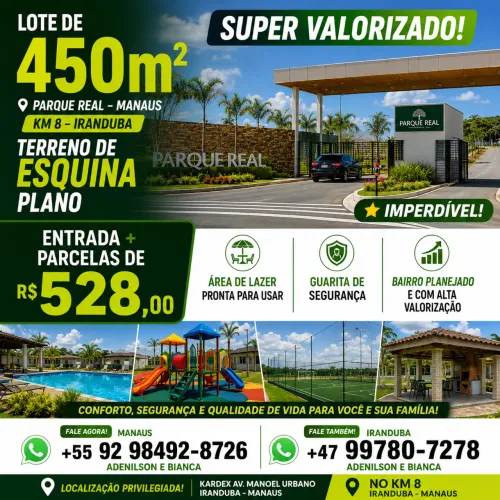 PROMOÇÃO! Vendo terreno! Parque Real