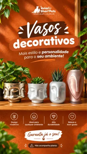 Vaso de vidro decorativo