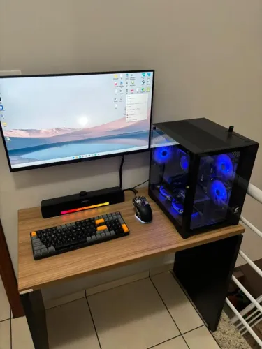 PC Gamer Setup completo + Acessórios Ryzen 5 5600 + RX 7600 8GB + 32GB RAM