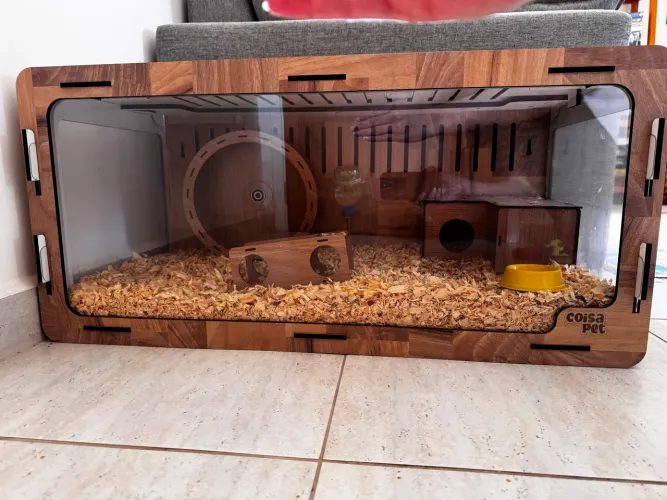 Terrário completo 80x40x38cm para hamster - roedor - porquinho da índia