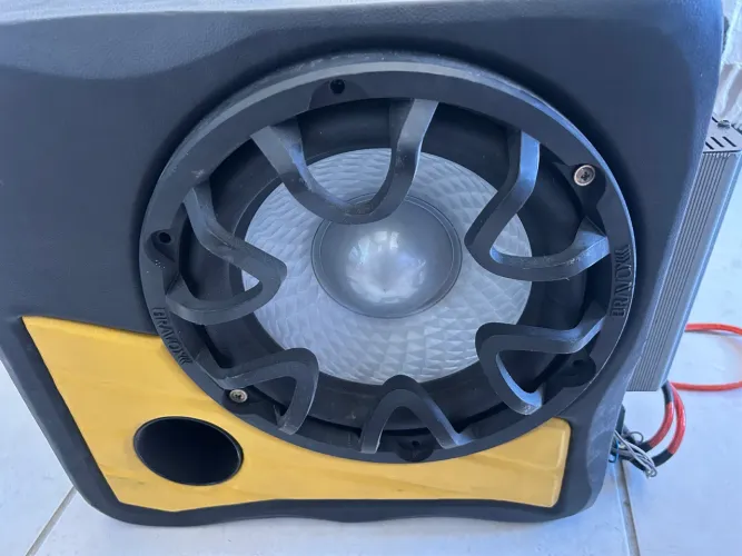 Subwoofer de 10 com potência.