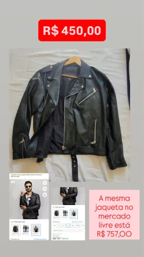 JAQUETA DE COURO MASCULINA