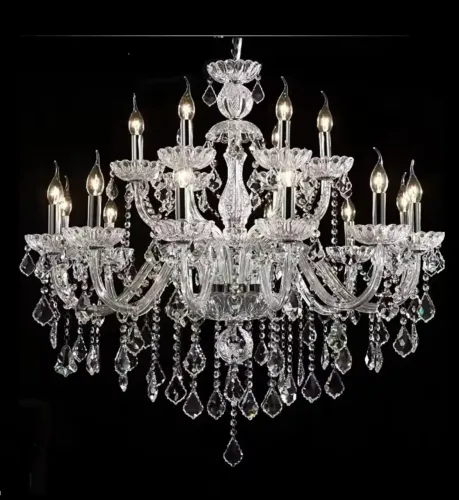 Lustre de cristais com 18 braços/lampadas