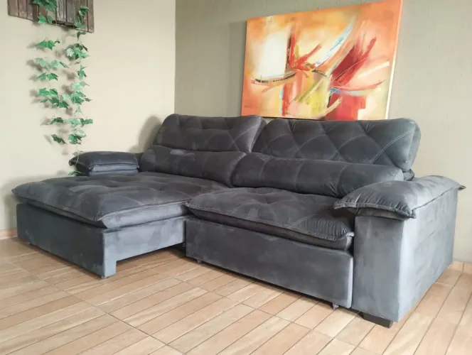 Sofazão luxo, retrátil reclinável, de 8,999 por apenas 2,999