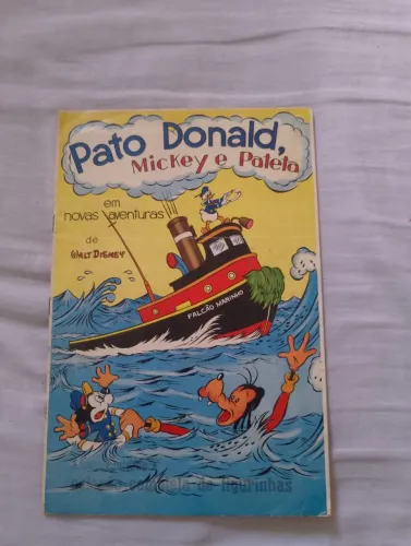 ÁLBUM DE FIGURINHAS PATO DONALD,MICKEY E PATETA EM NOVAS AVENTURAS COMPLETO