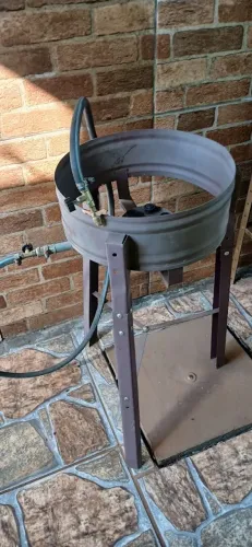 fogareiro a gas acompanha mangueira e registro