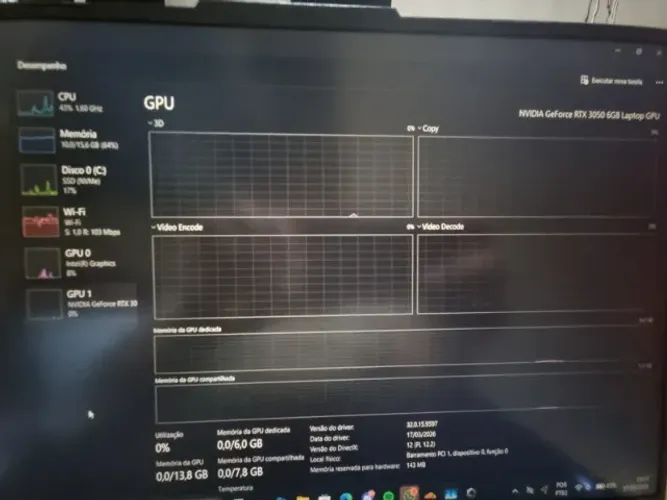 Notebook Gamer Asus F16 rtx 3050 i5 210h 16gb ram, 4meses de uso, com caixa e garantia