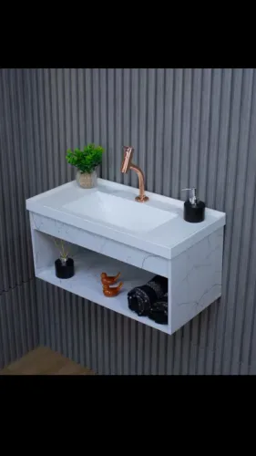 Gabinete banheiro 100% mdf 63cm 