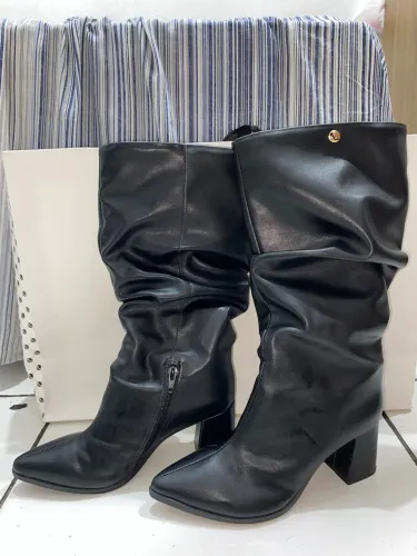 Bota Cano Médio Preta SDL TAM 36