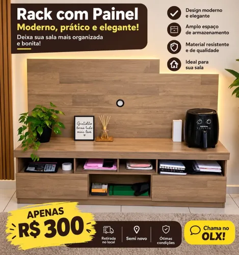rack com painel