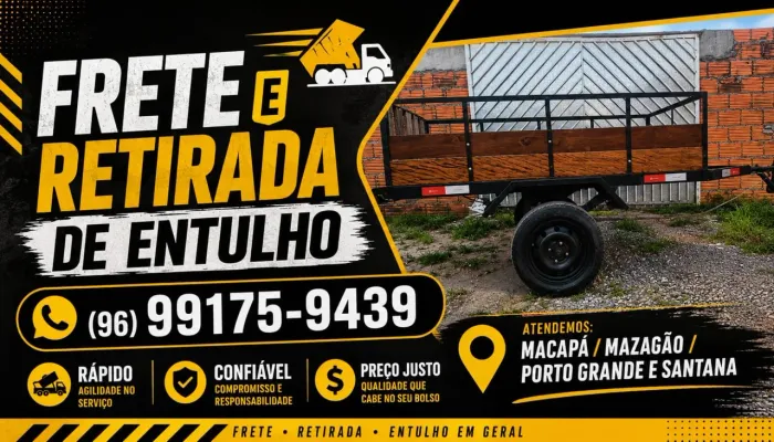 Frete rápido/retirada de entulhos