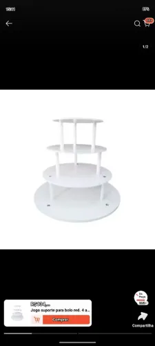 Suporte de 4 andares para bolo de festa ideal para confeitaria 