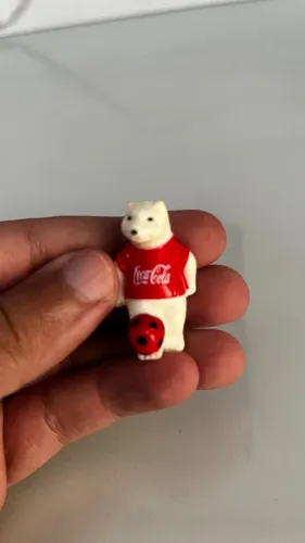 Raro Mini Craque Urso Coca-Cola Futebol - Coleção Anos 90