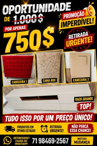 Cabeceira/Cama box baixei 700
