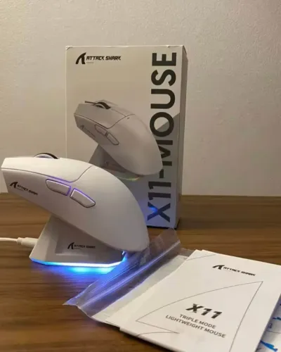 Mouse Attack Shark X11 com base de carregamento Lacrados!