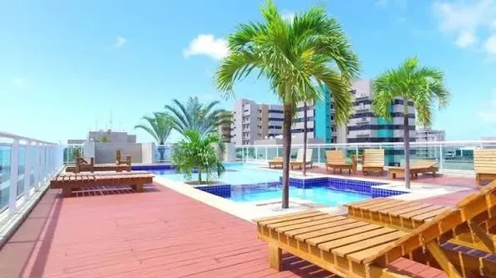 Apartamento na Jatiúca, 1 Quarto, Varanda p/ boulevard, Mobiliado Completo