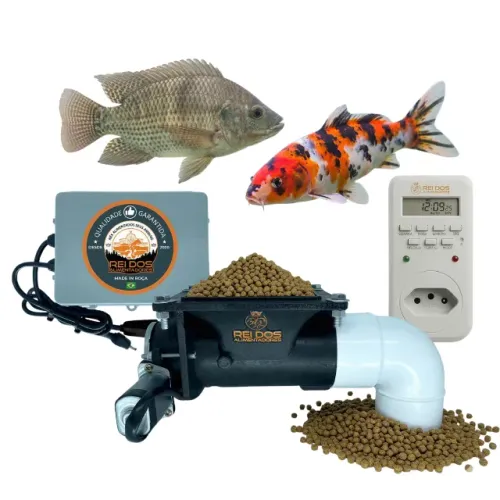Dosador Automático de Ração p/ Cavalo, Cachorro, Galinha, Peixe com Timer Convencional