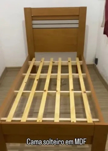 Base De Madeira Cama Solteiro (Produto Novo)