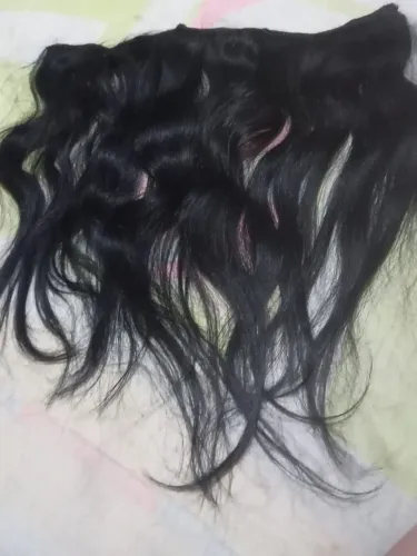 Mega hair na tela ,indiano preto ondulado 50 cm