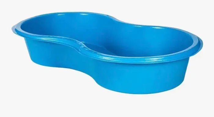 Piscina Afort Oval Polietileno 100L Azul 123x68cm Feijão