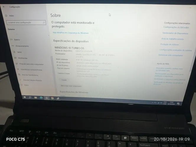 Notebook del core i3 , 3 gercao