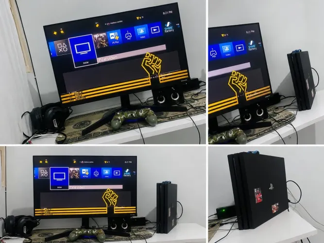 Ps4 pro +monitor Samsung 24 pl,2controles e red sete