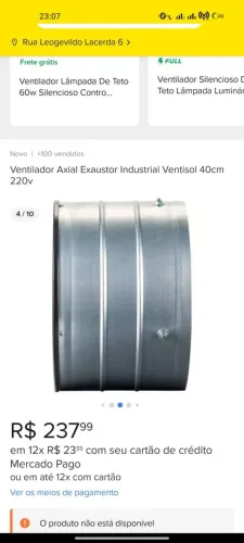Exaustor Ventisol 40cm novo na caixa 
