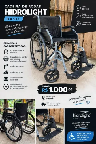 Vendo uma cadeira de rodas nova