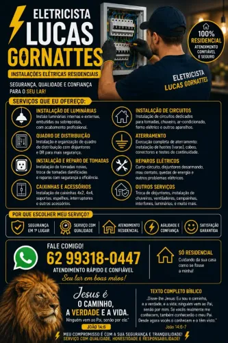 Elétrista residencial melhores atendimentos com carantia e segurança
