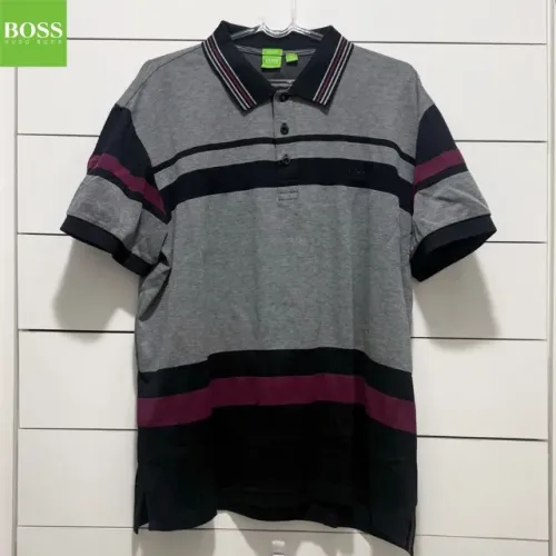 hugo boss - camisa polo listrada premium importada