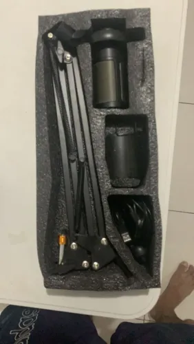 Kit Microfone Condensador Profissional USB - Podcast / Gamer / Gravação - NOVO NA CAIXA