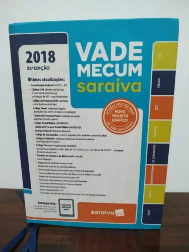 Vade Mecum Saraiva (2018) - Direito Penal, Trabalhista E Tributário (Usado)