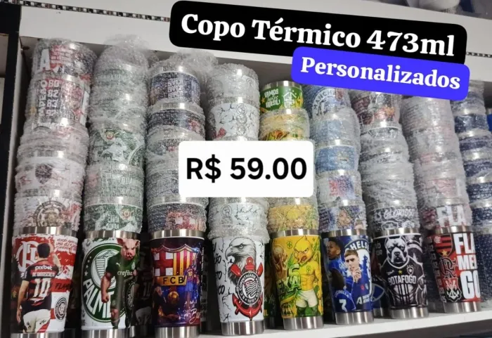 Copo Termico Personalizado Clubes do Brasil e Exterior